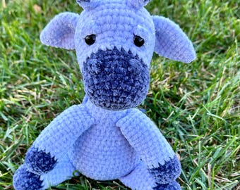 Gehäkelte Giraffe Plüschtier: Chenille-Samt-Amigurumi-Spielzeug