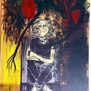 Elegy for a Voice-2 of 3- Acrylic on canvas-my original, hand painted. image 2