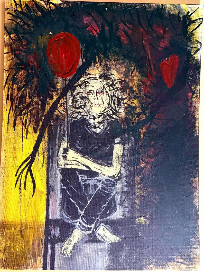 Elegy for a Voice-2 of 3- Acrylic on canvas-my original, hand painted. image 2