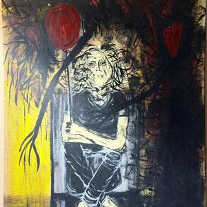 Elegy for a Voice-2 of 3- Acrylic on canvas-my original, hand painted. image 4