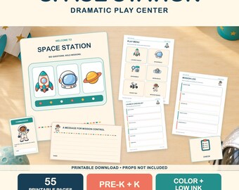 Space Station Dramatic Play Printables for Preschool & Pre-K