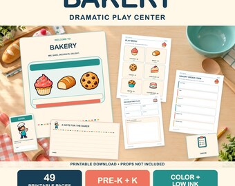 Bakery Dramatic Play Printables for Preschool & Pre-K
