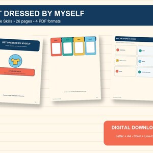Getting Dressed Printable for Preschool | Visual Routine, Clothing Sequence & Independence PDF