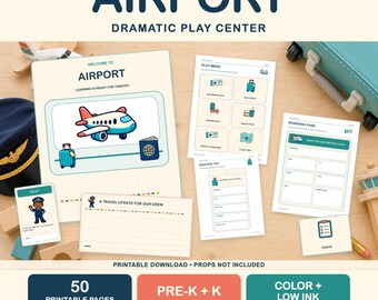 Airport Dramatic Play Printables for Preschool & Pre-K