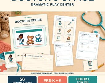 Doctor's Office Dramatic Play Printables for Preschool & Pre-K