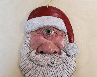 Kerstornament met kerstmanklok (ornamenten worden per stuk verkocht)