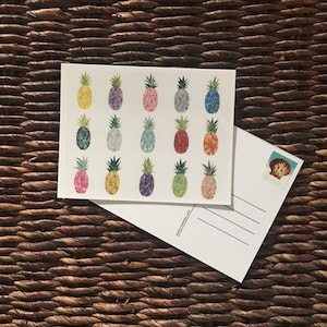 Pineapple Postcard with Stamp- Single