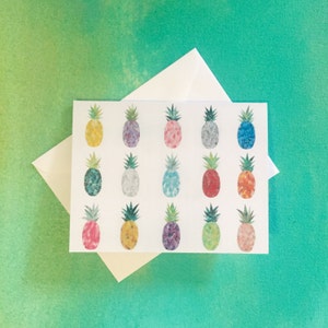 Pineapple folded notecard with envelope