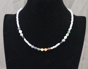 Gay Aro/Ace Pride Gemstone necklace 422