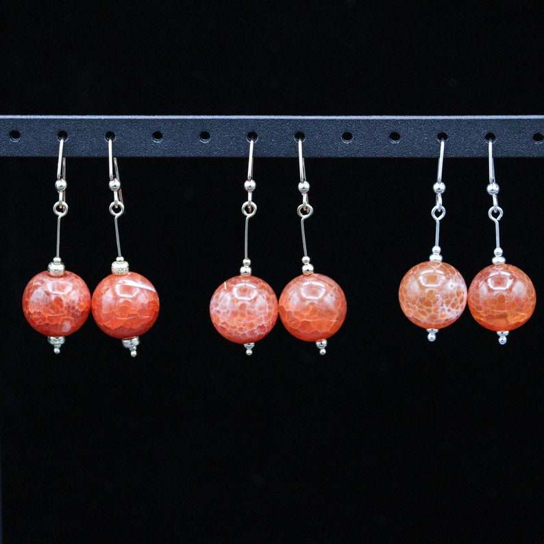 Red Giant Gemstone Dangle Earrings image 2