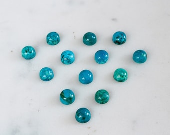 6mm chrysocolla smooth cabochon. Aqua green mint blue cab seafoam teal cab smooth polished chrysocolla cab