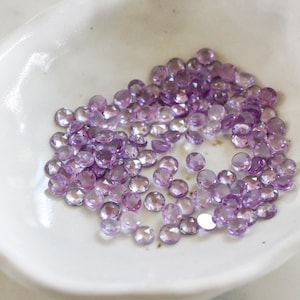 4mm Alexandrite rose faceted cabochon. Lab grown alexandrite. color changing gem. image 1