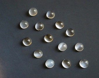 6mm White Moonstone SMOOTH cabochon. white moonstone blue flash round smooth polished cabs moonstone cab