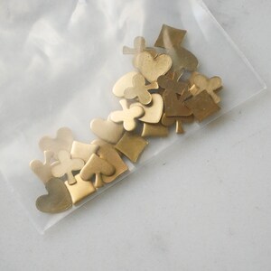 Gold plated brass heart die cut