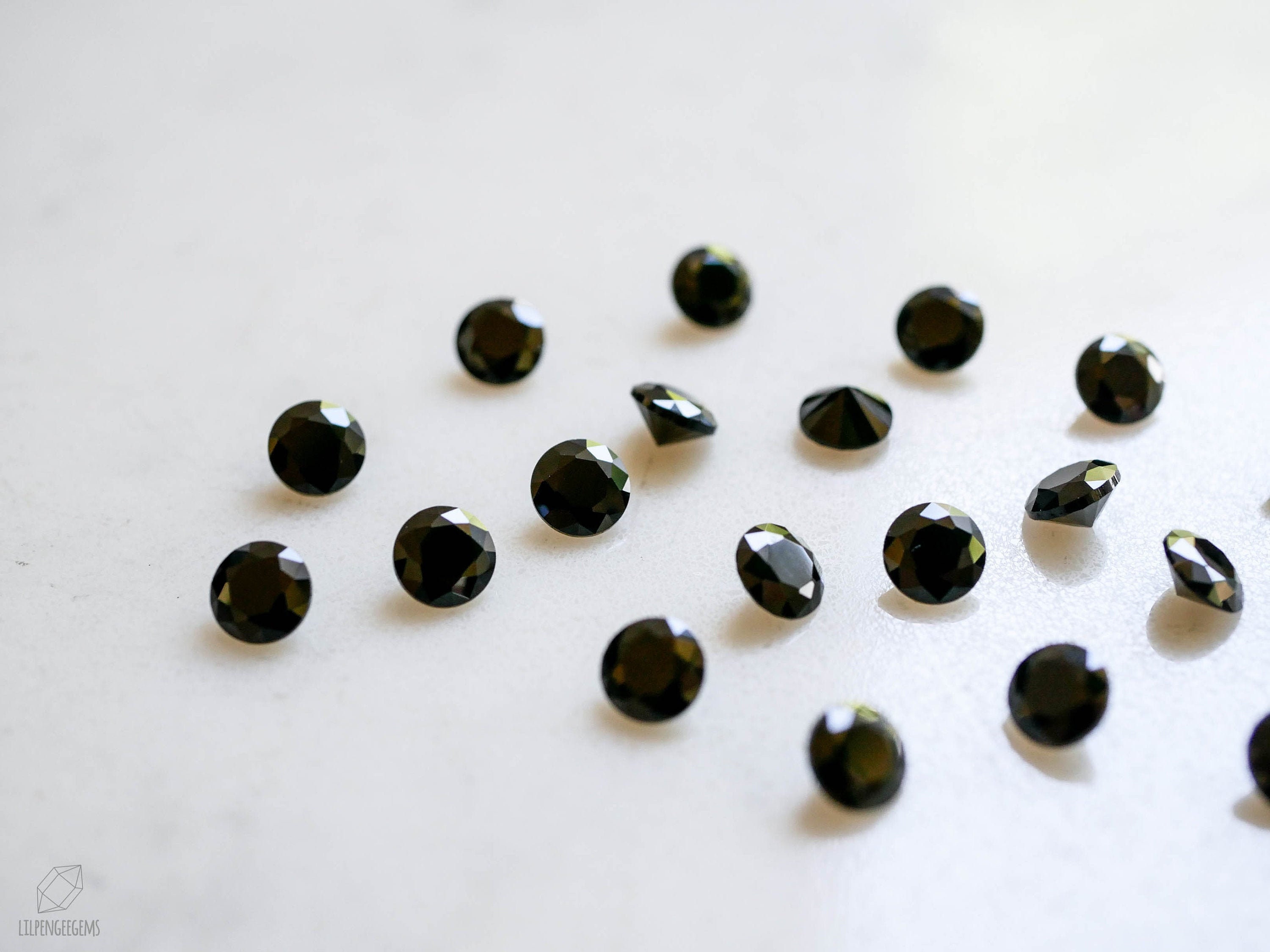 black gemstones