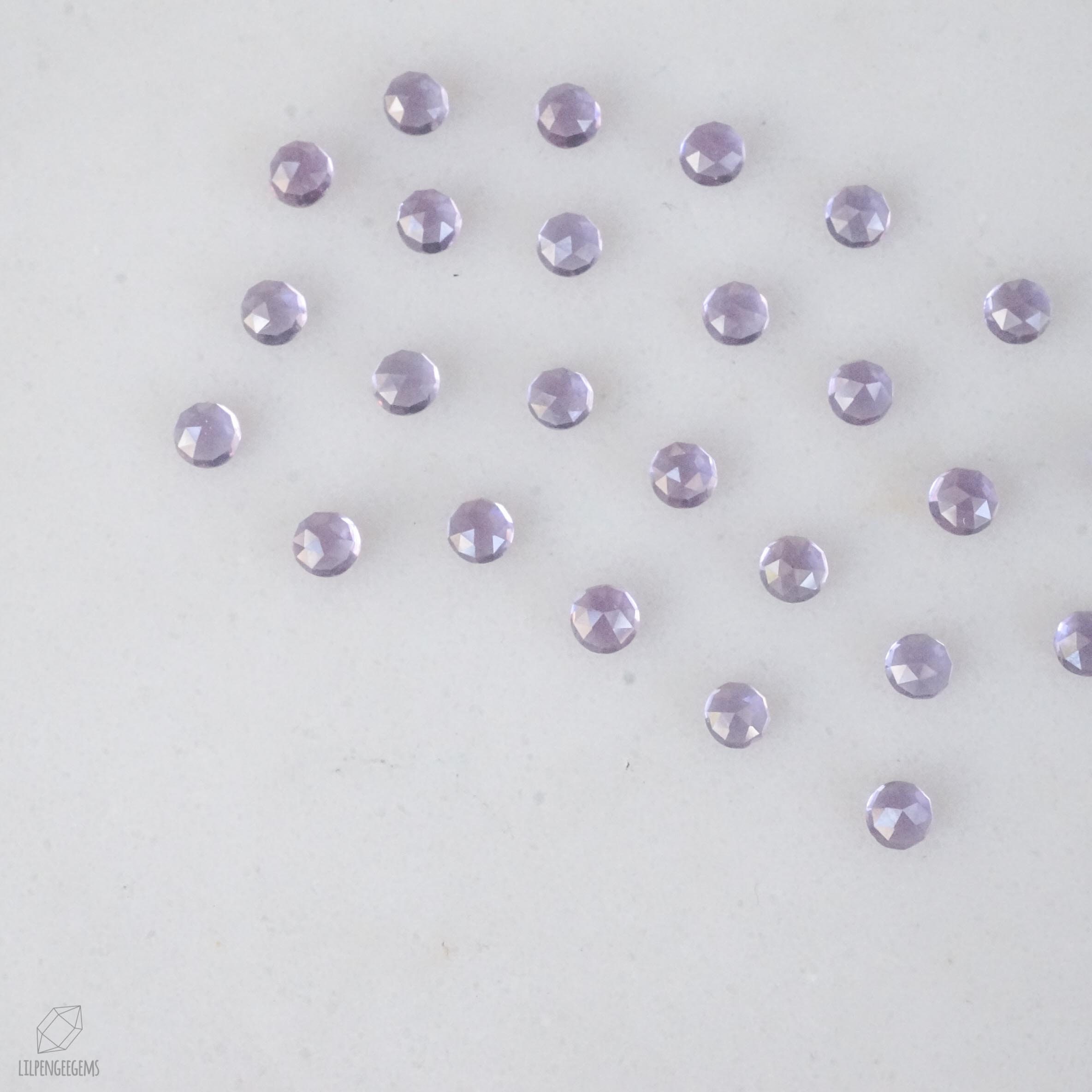 3mm Alexandrite Rose Faceted Cabochon. Round Alexandrite. Purple to ...