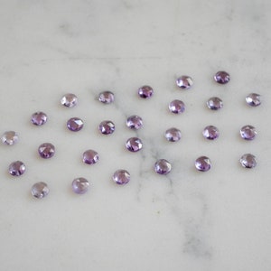 4mm Alexandrite rose faceted cabochon. Lab grown alexandrite. color changing gem. image 8