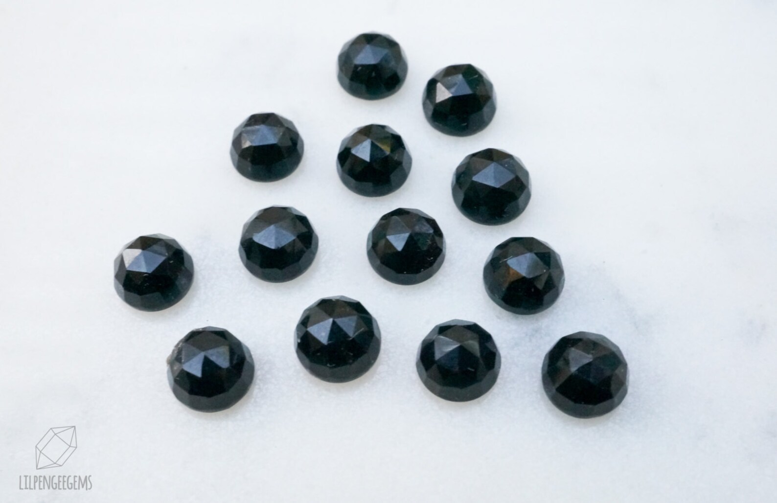 thumbnail interactive-video image 1 of 2 Black Onyx High Dome Cabochons – 7mm Round – Smooth Domed Finish – Silversmithsupply 1 of 6