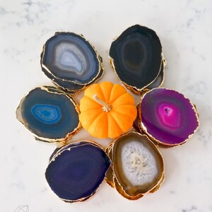 SPECIAL PRICE agate coaster sets. Pink teal purple natural gray blue agate coaster sets home decor housewarming. Value set, discount set