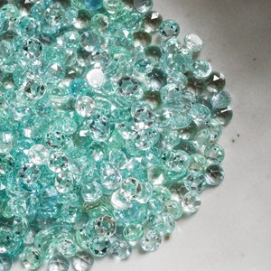 3mm mermaid NANO rose cut cabs. green blue gems. lab grown cabochons.