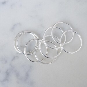 Sterling Silver Rings. DIY Rings Solid Silver Rings. Smooth Band Rings ...