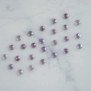 4mm Alexandrite rose faceted cabochon. Lab grown alexandrite. color changing gem. image 7