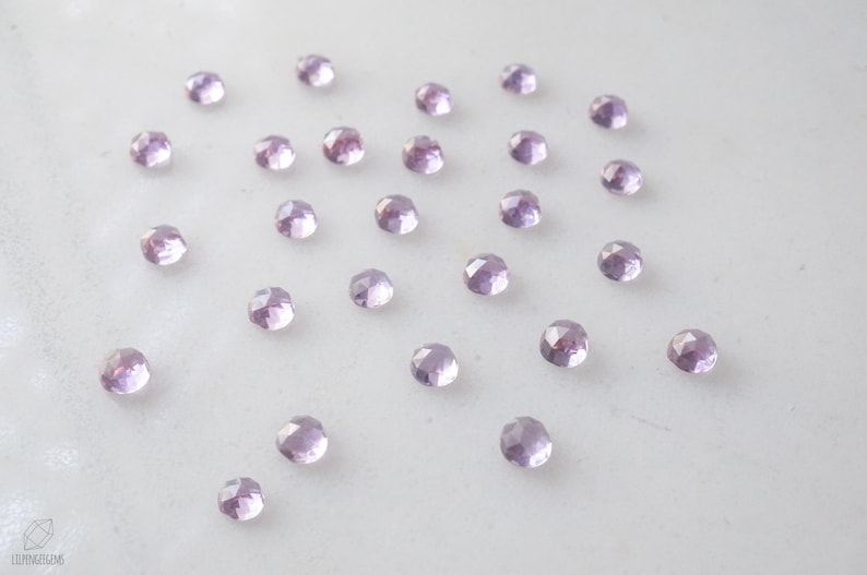 3mm Alexandrite Rose Faceted Cabochon. Round Alexandrite. Purple to ...