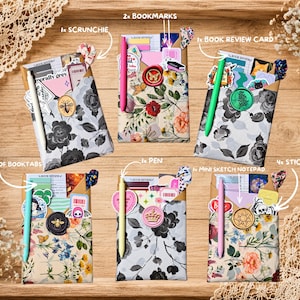 Puede incluir: Seis sets de papeler&iacute;a en sobres de papel estampados, cada uno con un bol&iacute;grafo, un mini bloc de notas, una tarjeta de rese&ntilde;a de libros, un juego de pesta&ntilde;as, cuatro pegatinas y una goma para el pelo. Cada sobre tiene un sello de cera.