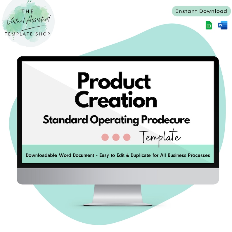 Product Creation Standard Operating Procedure SOP Template Streamlined ...