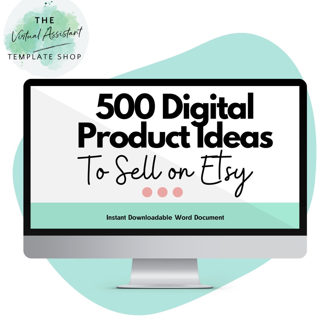500 Digital Products Ideas to Sell on Etsy Download, Digital Items to
