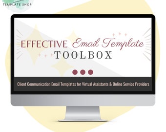 Cassetta degli attrezzi per modelli di email efficaci: file di comunicazione professionale per assistenti virtuali, fornitori di servizi online, Word, Documento Google