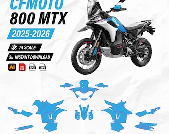 CFMOTO 800MT-X 2025-2026 Vektorgrafikmall | Skala 1:1 | Utskriftsklar