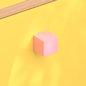 Blockknopp: Geometrisk kubskåpknopp | Färgglad lådhandtag | Möbelhandtag | Lekfull heminredning
