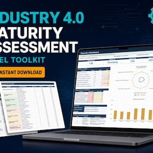 Industrie 4.0 Reifegradanalyse mit Excel | Smart-Factory-Gap-Analyse, Dashboard & Digitale Roadmap