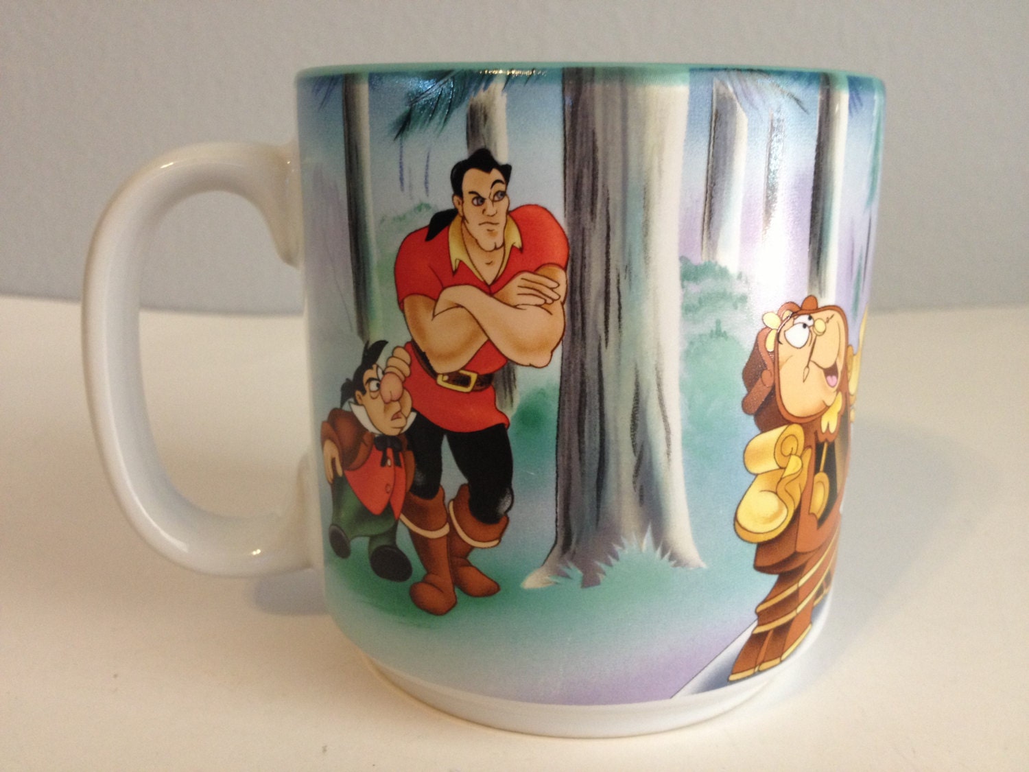 Vintage Disney Beauty and the Beast Coffee Mug Cup 1991 Etsy