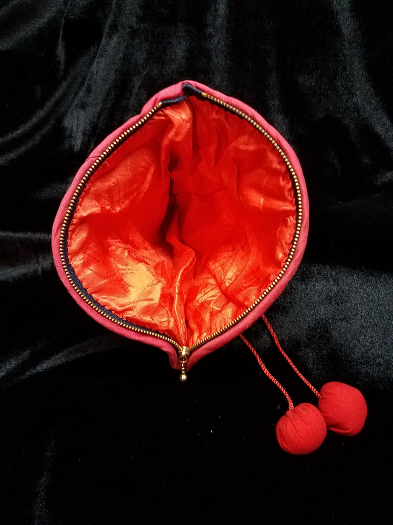 Vintage Japanese Silk Purse Quilted Fan Shaped Etsy