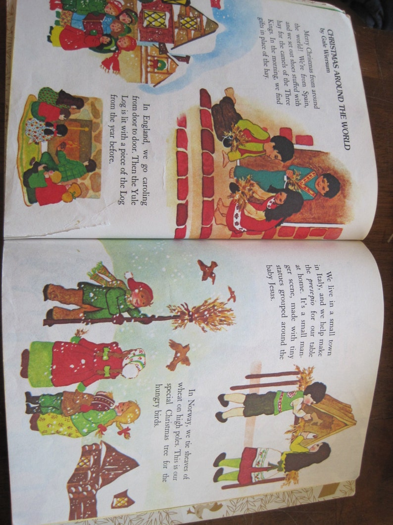 Vintage My Christmas Treasury a Little Golden Book Etsy
