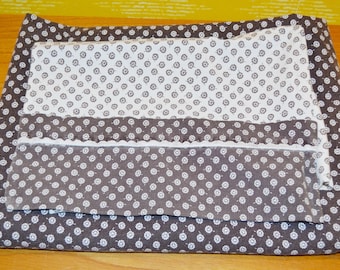 Schöne Vintage Kleinkind Bettwäsche Bettbezug Braun/Weiß   Baumwolle 70er Jahre Retro Shabby Chic Landhausstil Vintage Clothing
