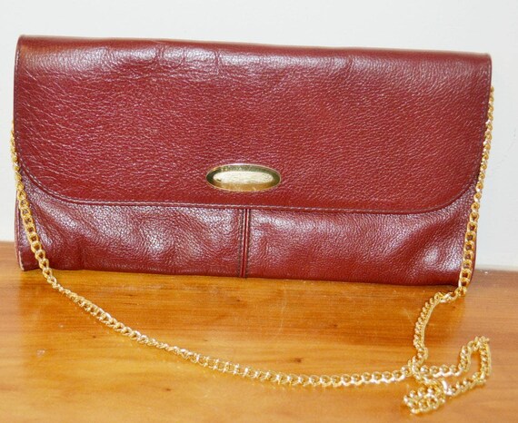 Schöne Vintage Leder Handtasche 70er Jahre Rot Vintage Clothing Second Hand Wear Mid Century Vintage Bag Tasche Fashion