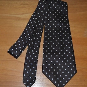 Vintage 70-tals slips, färgglatt mönster, bred, prickig
