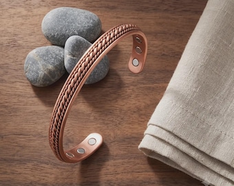 Mens Copper Bracelet – Adjustable Copper Cuff