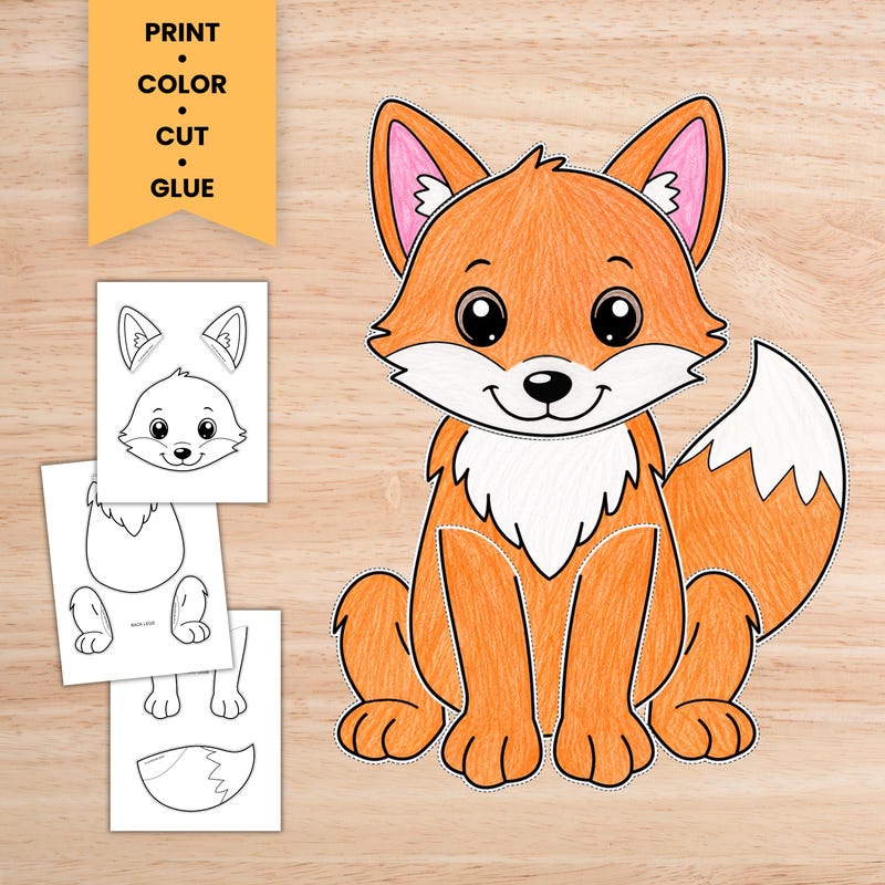 Fox Cut Paste - Etsy UK