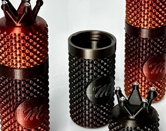 Espresso Studded Crown Keychain Accessory
