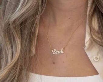 Name Necklace Gold Word Necklace For Birthday Gift For Women Birthday Gift For Men Valentine Gift Personalized gift for Girlfriend