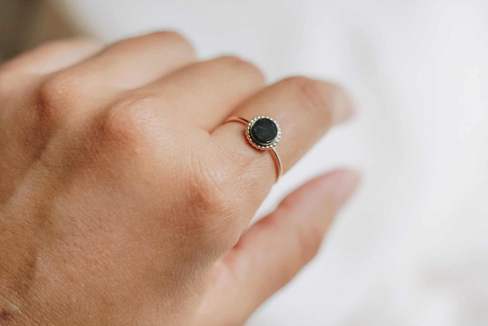 Gemstone Ring Simple Ring Cute Promise Ring Gold Stack Etsy