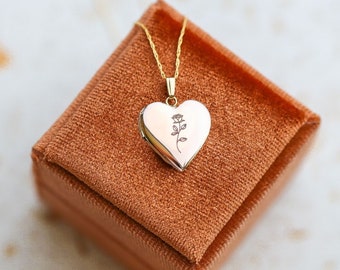 Locket Necklace Heart Locket Necklace Gold Locket Gifts for women Gift For Birthday  gift for friend gift for girlfriend Mothers day Gift