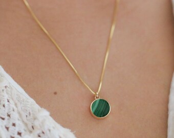 Malachite Necklace Gemstone Necklace Gift for Friend Gift For Daughter Valentine Gift For Sister Gemstone Jewelry gift for daughter