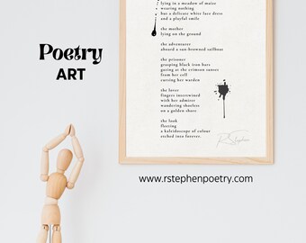 O olhar que me cativou – Impressão poética | Arte de parede emocional (Download digital)