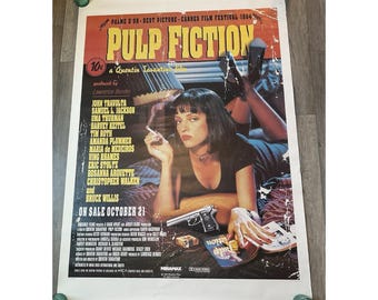 Pulp Fiction Movie Poster 1994 Cannes Film Festival 55X39.5 Printed in UK Rolled