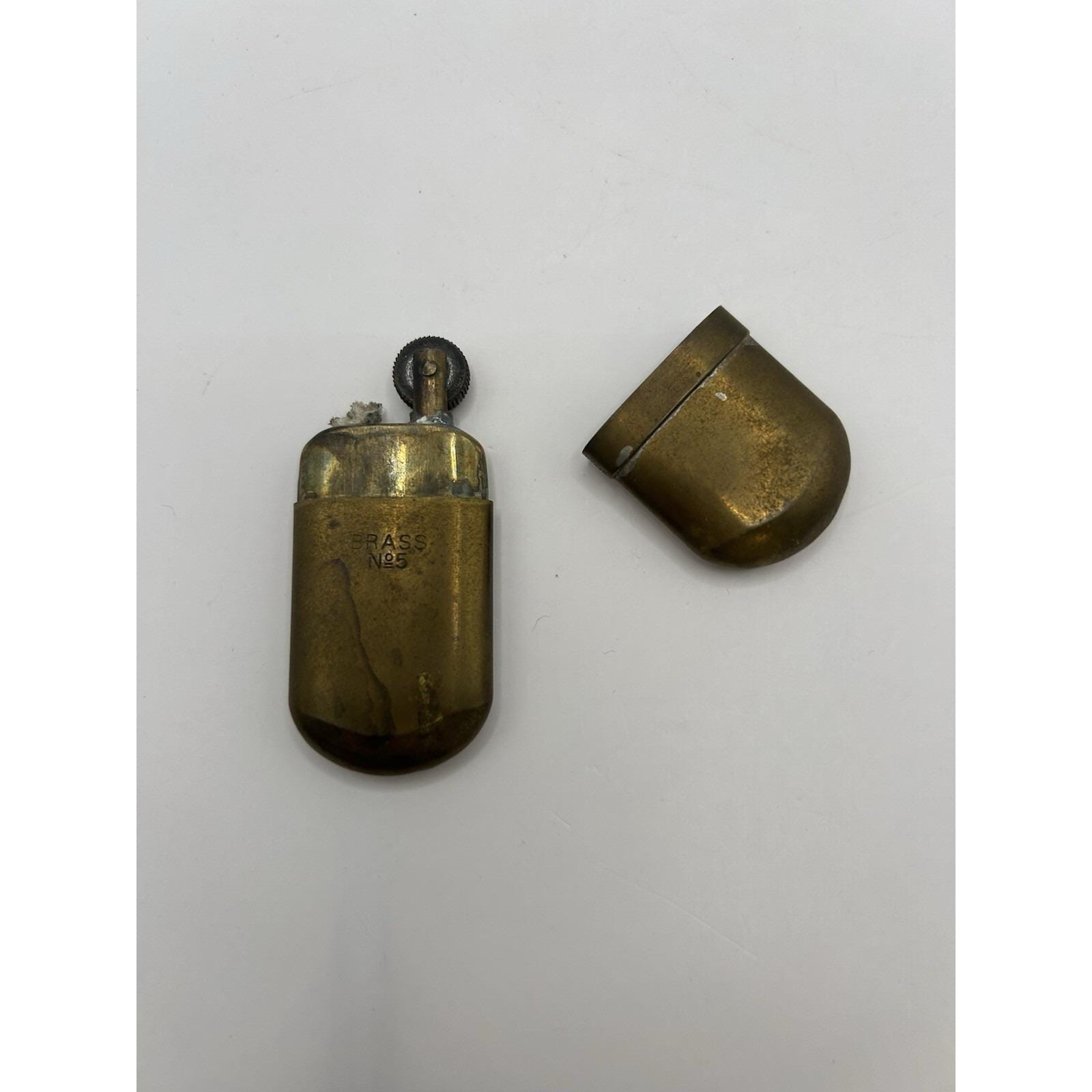 生活家電 アンティーク 真鍮ゴールド BRASS No5 オイルライター 着火OK